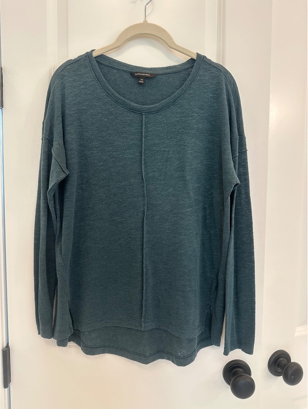 Banana Republic Women’s XS Teal Blue Long Sleeve High-Low Tunic Top